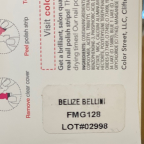 Color Street *RARE* ‘Belize Bellini’ — Pink Sparkly Nail Strips - Picture 6 of 8